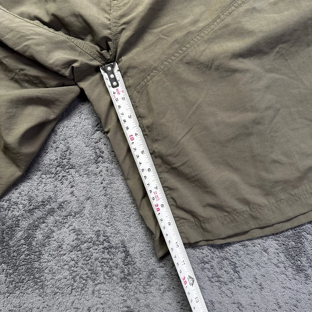 The North Face Packable Hiking Shorts Mens 40 Green Nylon Ripstop Cargo Outdoor